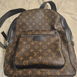 Louis Vuitton Classic Monogram Backpack in Brown and Black